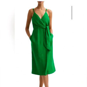 Reiss Esme-Linen Midi Dress Size 14